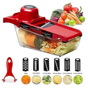 Multi-Functional Adjustable Shredder Slicer – 4-Blade Vegetable & Cheese Cutter for Kitchen